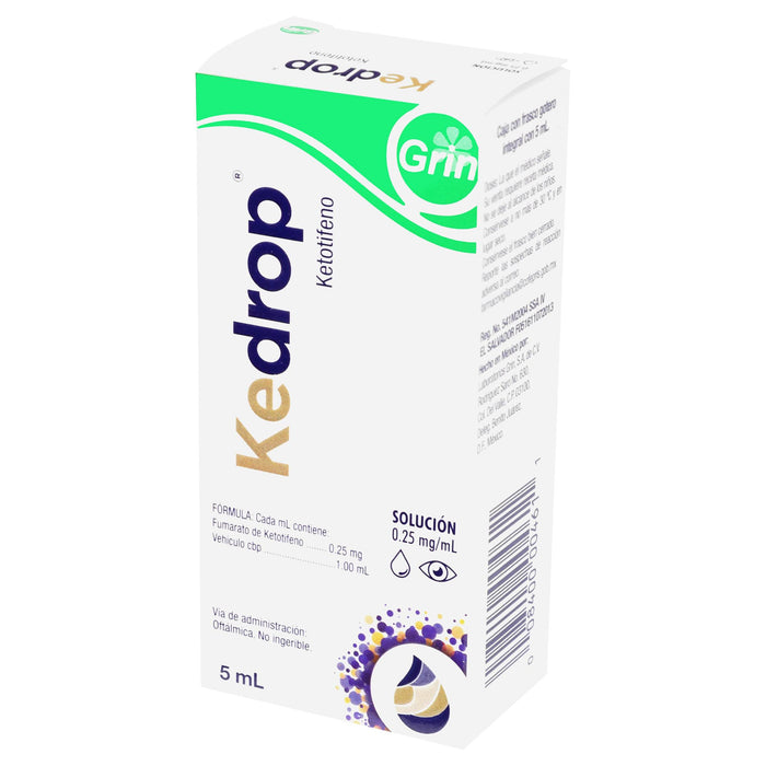 Kedrop (Ketotifeno) Solución Oft 0.025Mg 5Ml - WeCare Pharma