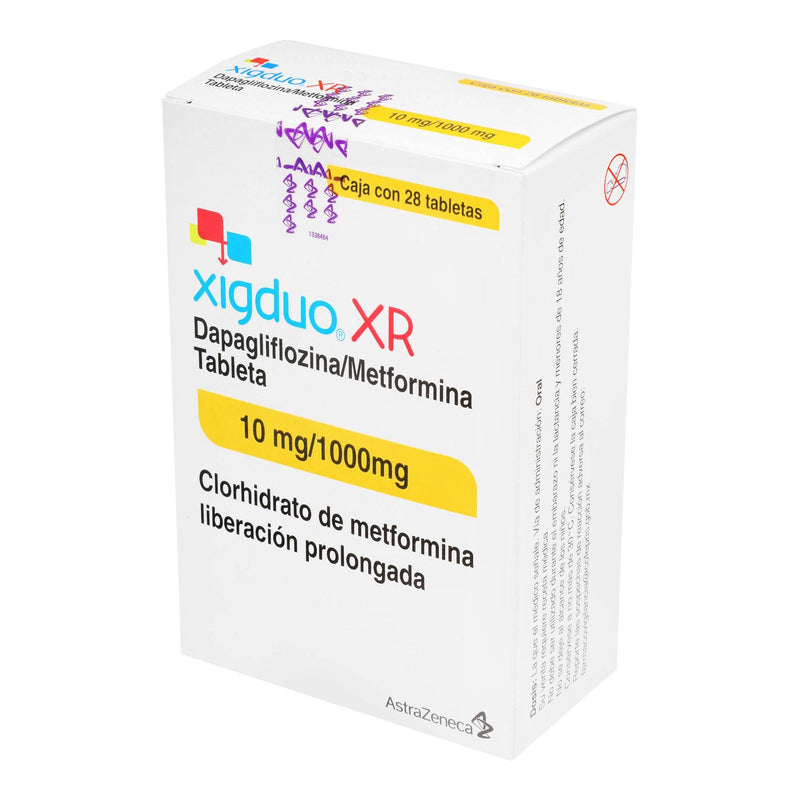 Xigduo Xr 10Mg/1000Mg Con 28 Tabletas (Dapagliflozina/Metformina) - WeCare Pharma