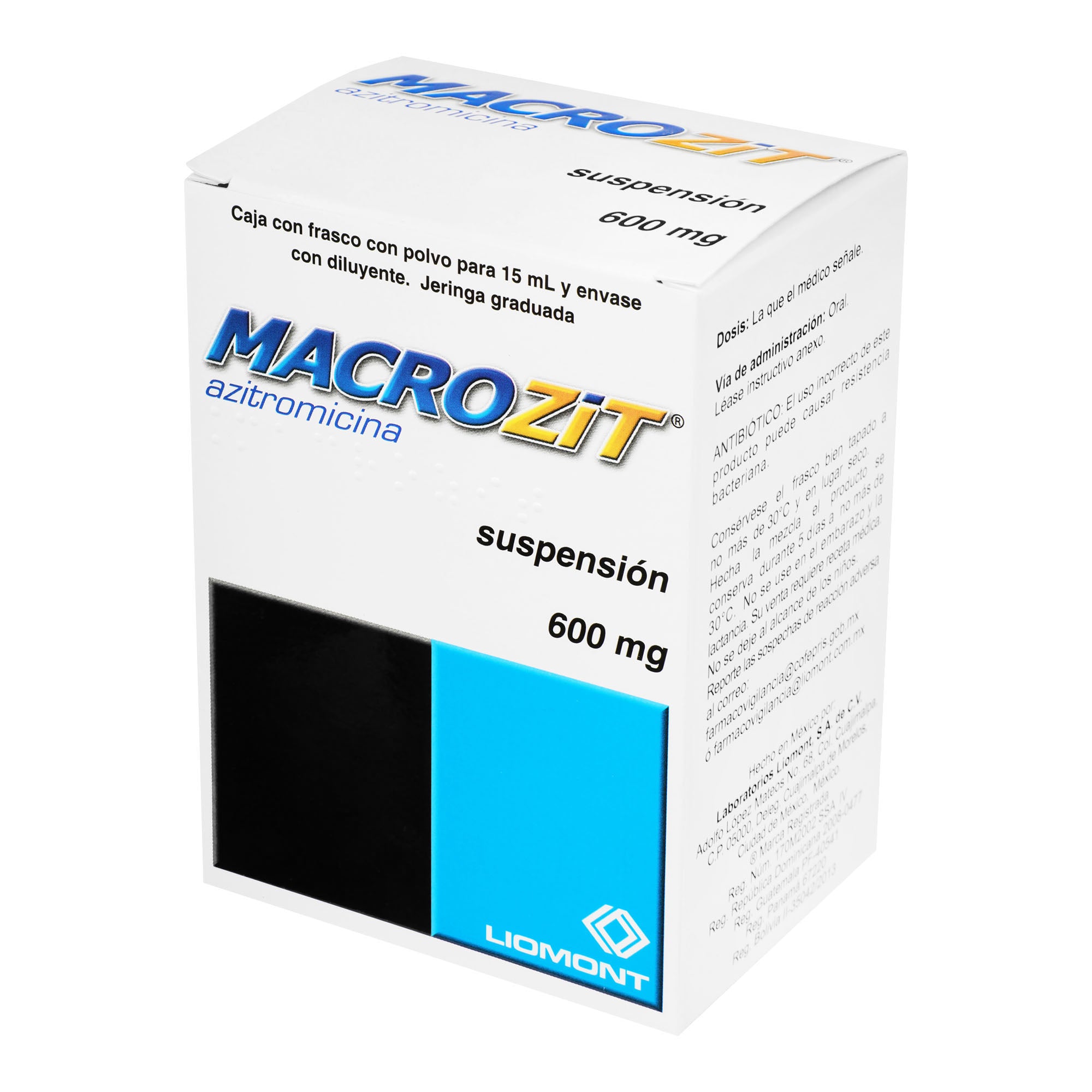 Macrozit Suspensión 600Mg 15Ml (Azitromicina) 3 - 7501299306840