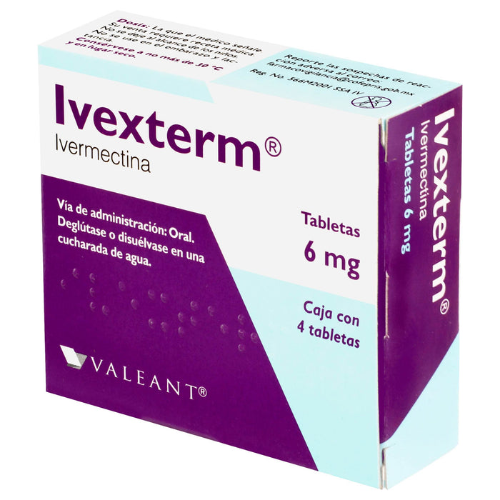 Ivexterm 6Mg Con 4 Tabletas (Ivermectina) - WeCare Pharma
