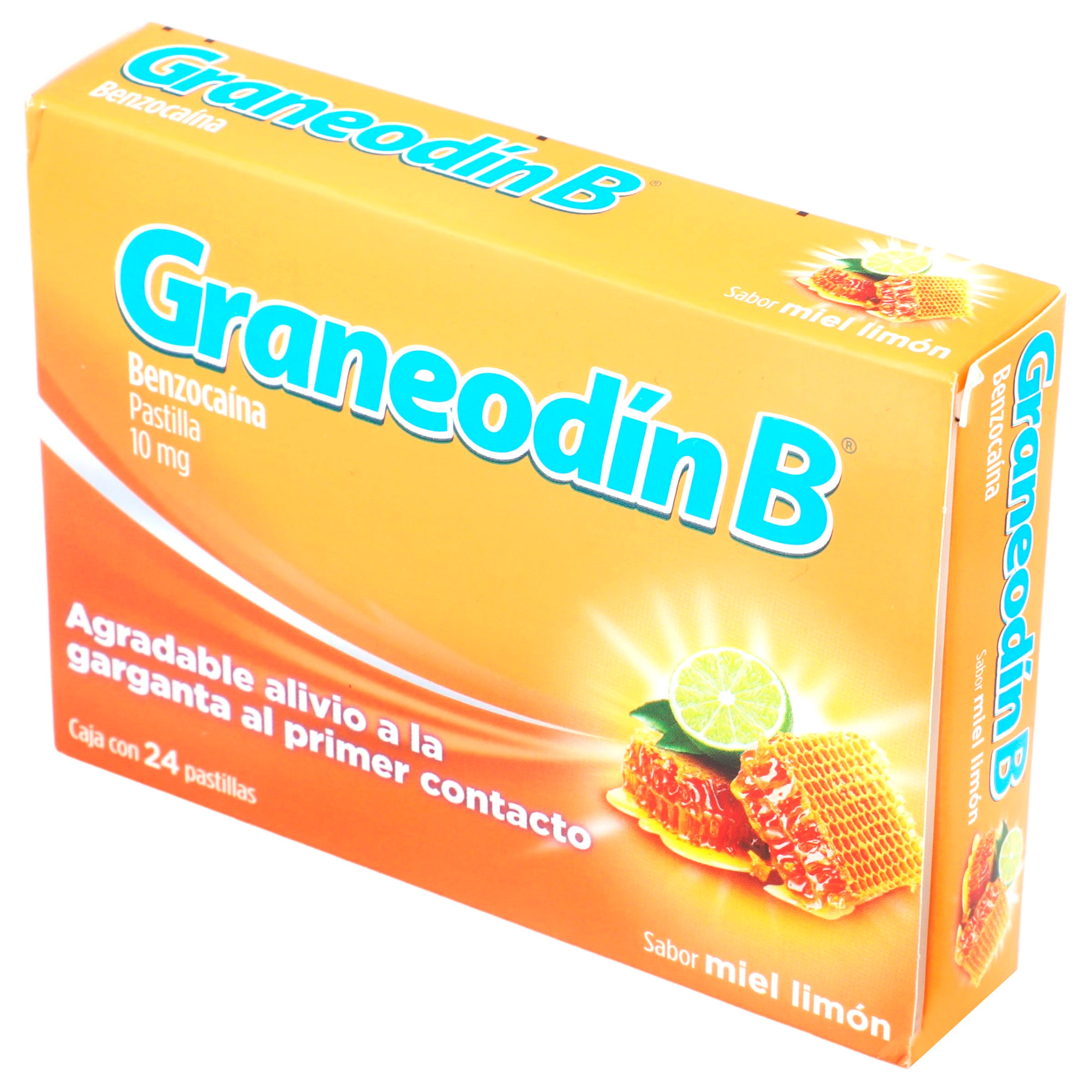 Graneodin B Pastillas 10Mg Miel Con 24 (Benzocaina) 4 - 7501095409059