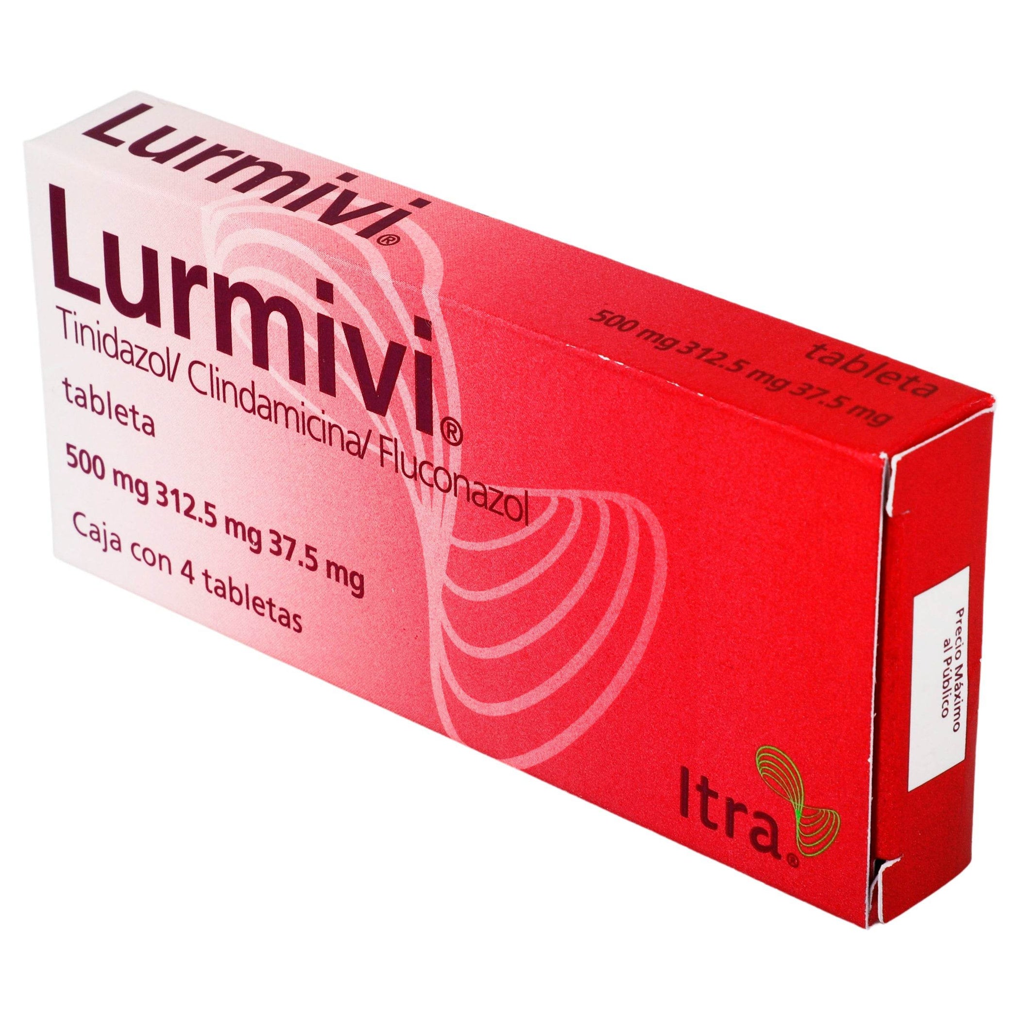 Lurmivi 500Mg/312.5Mg/37.50Mg Con 4 Tabletas (Tinidazol/Clindamicina/F ...