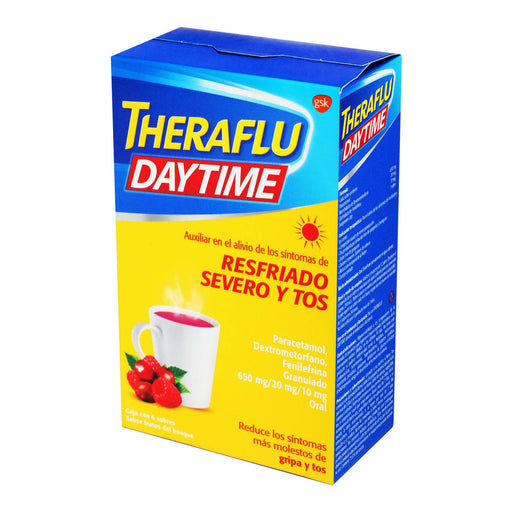 Theraflu Daytime Sobres 650Mg/20Mg/10Mg Con 6 Frutos (Paracetamol/Dextrometorfano/Fenilefrina) - WeCare Pharma