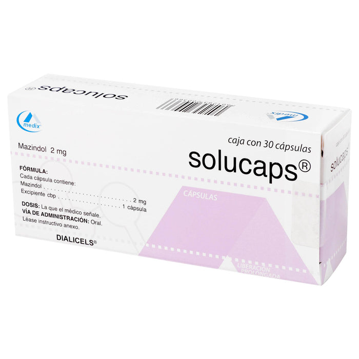 Solucaps (Mazindol) Capsulas 2Mg Con 30 - WeCare Pharma