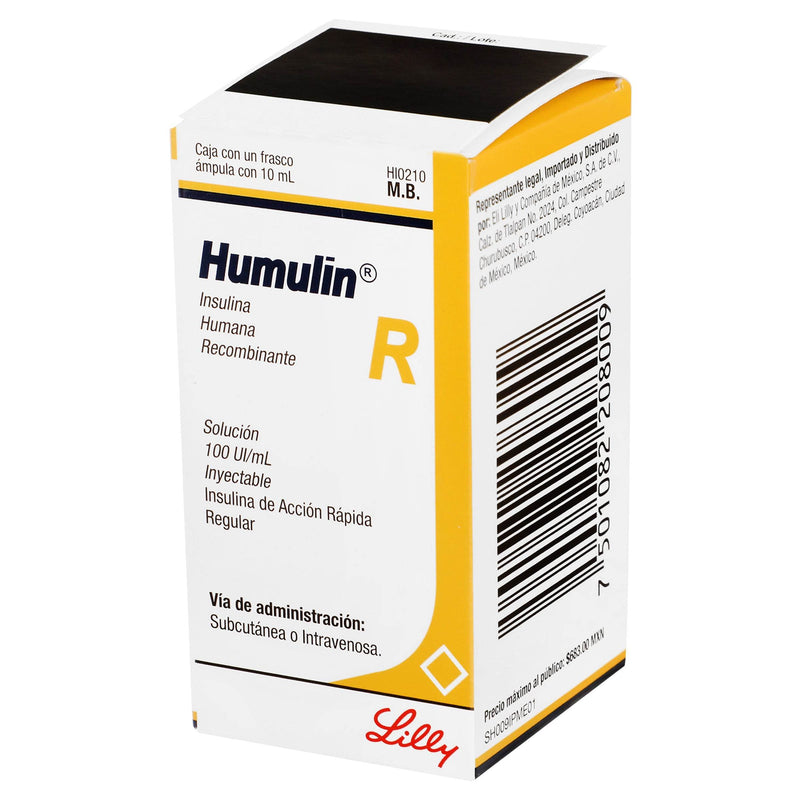 Humulin R V Novolin R Humulin R Frasco 100Unid/Ml 10Ml Ampulas (Insulina Humana Recombinante ...