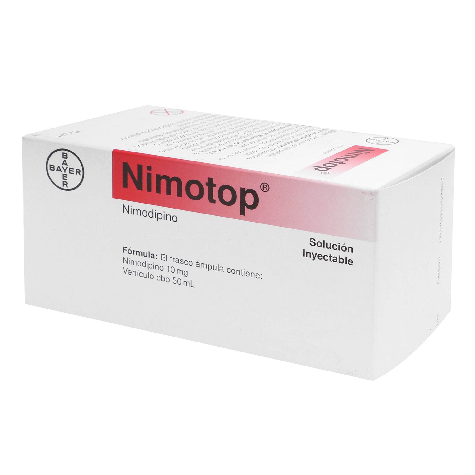 Nimotop Frasco 10Mg/50Ml Con 1 Ampulas (Nimodipino) — WeCare Pharma