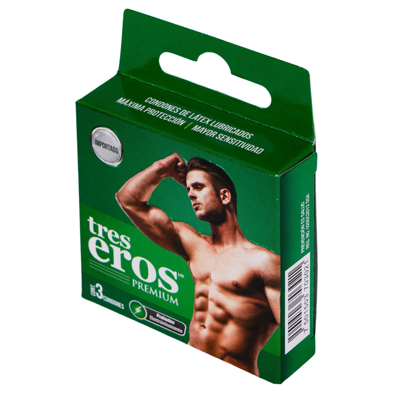 Condones Tres Eros Premium Con 3 - WeCare Pharma