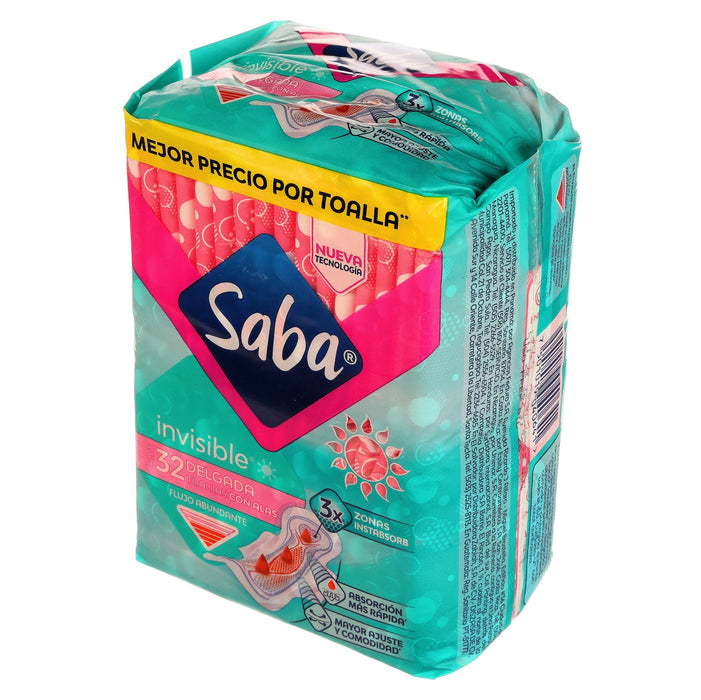 Toallas Femeninas Saba Invisible Buenos Dí­as Delgada Con Alas 32 Piezas - WeCare Pharma