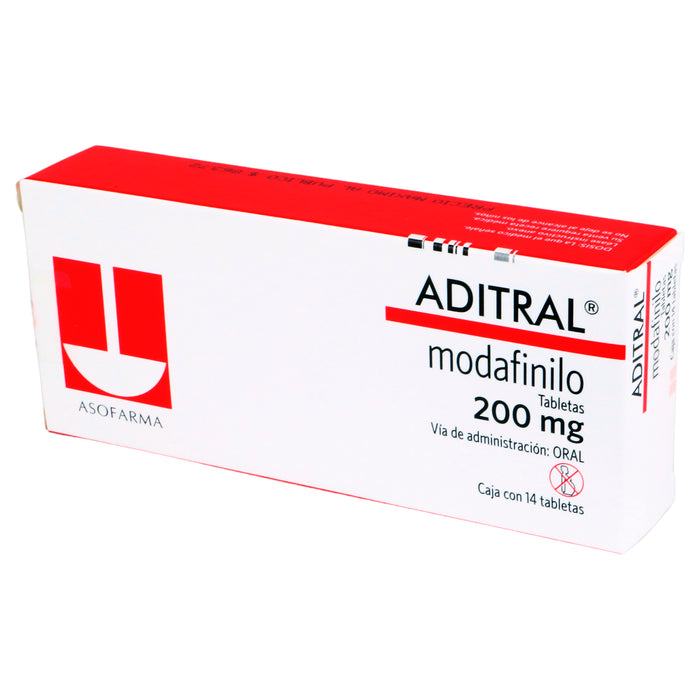 Aditral 200Mg Con 14 Tabletas (Modafilino) 4 - 7730979097772