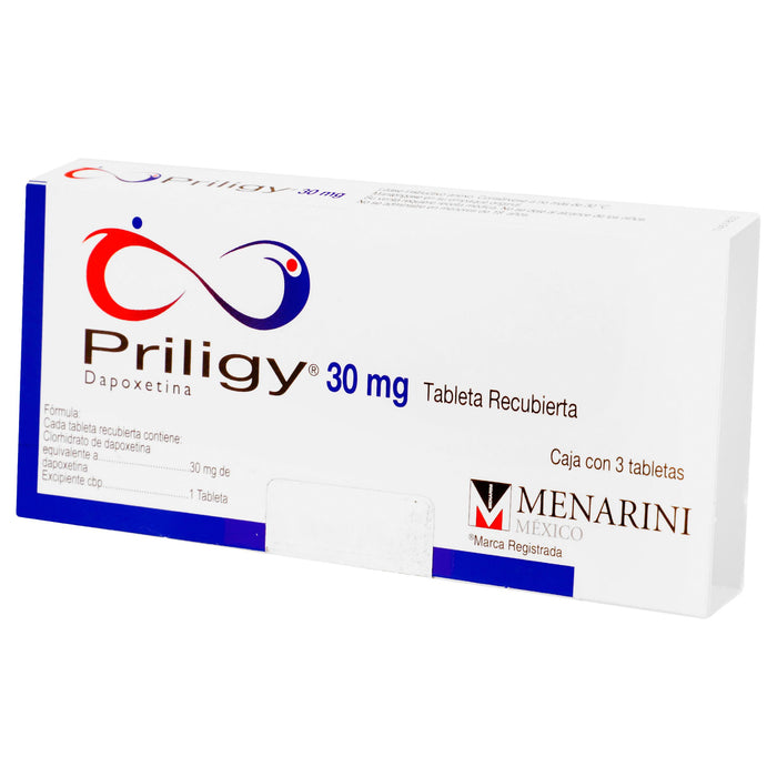 Priligy 30Mg Con 3 Tabletas (Dapoxetina) 3 - 7503013834004