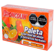 Broncolin Paleta 10G Con 10 Miel-Naranja (Miel Y Extractos Herbales) - WeCare Pharma