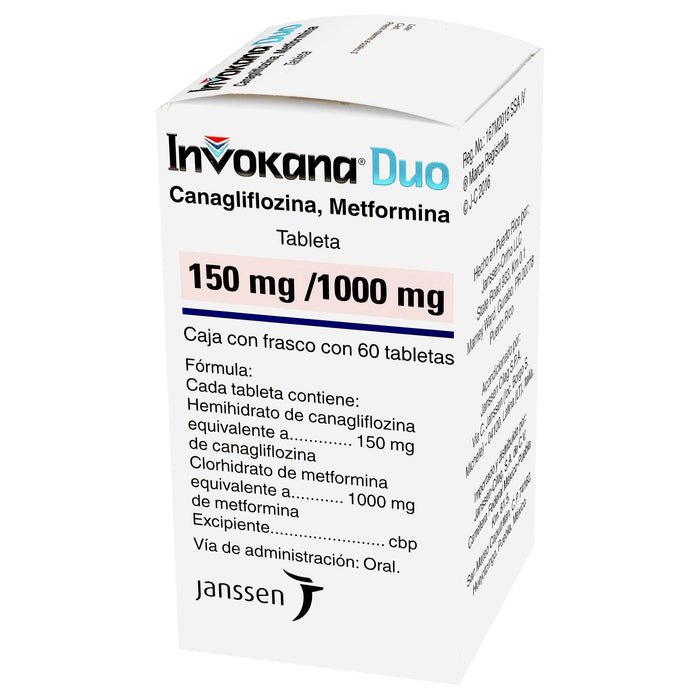 Invokana Duo 150Mg/1000Mg Con 60 Tabletas (Canagliflozina/Metformina) - WeCare Pharma