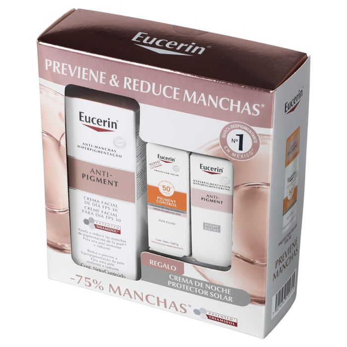 Eucerin Anti-Pigment Kit Even Skin Crema De Dia Fps50 +Mini Sun Pigment+Mini De Noche 4 - 7501054555315