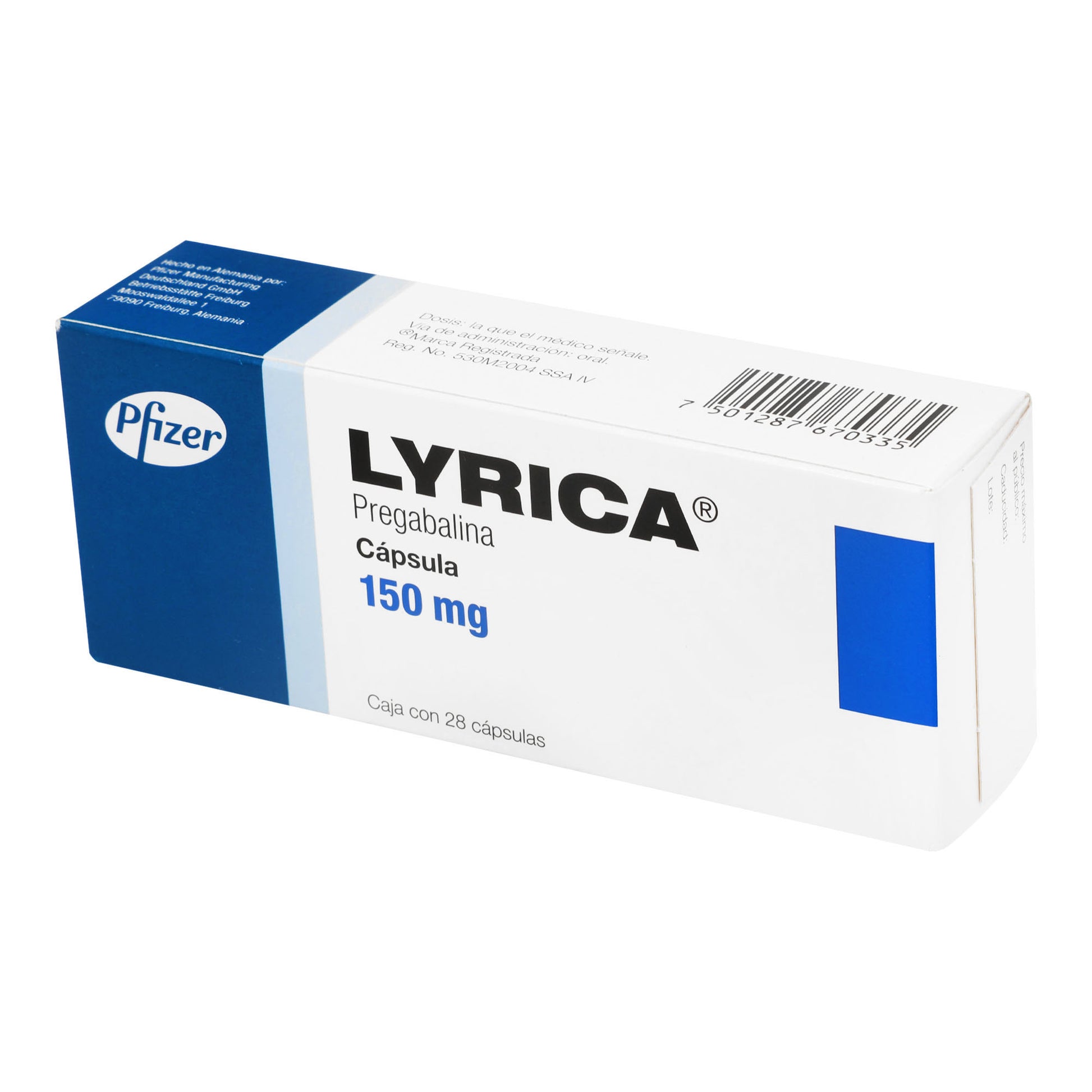 Lyrica 150Mg Con 28 Capsulas (Pregabalina) 3 - 7501287670335