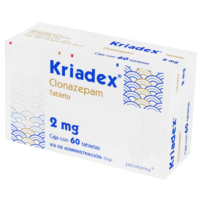 Kriadex (Clonazepam) Tabletas 2Mg Con 60 - WeCare Pharma