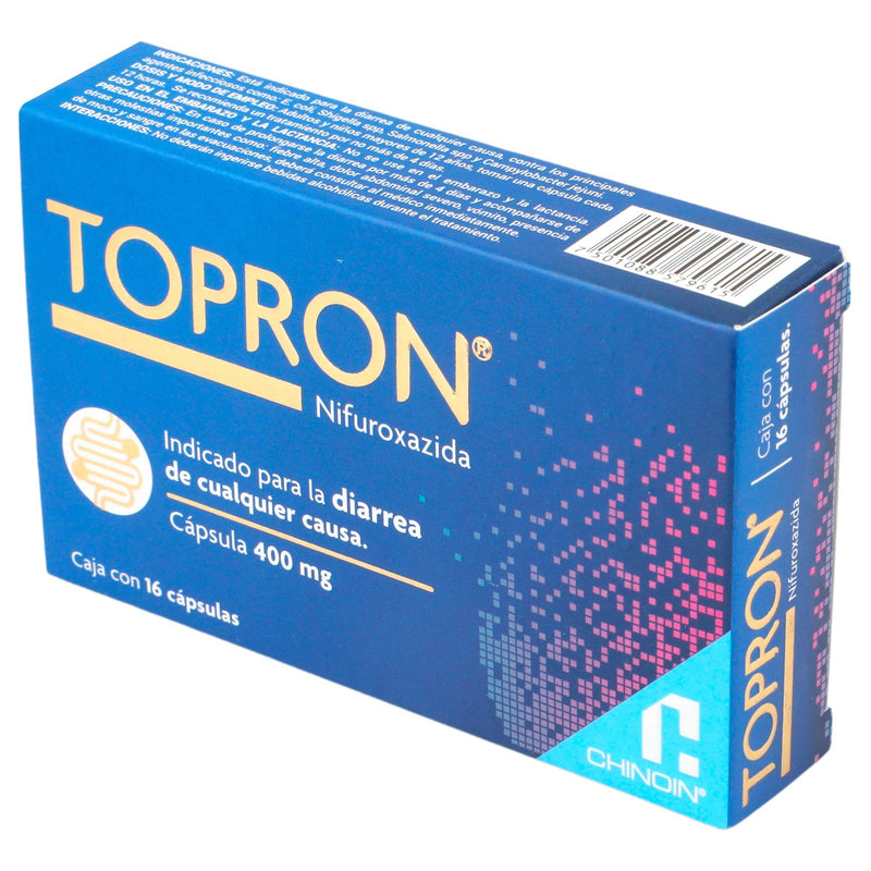 Topron 400Mg Con 16 Capsulas (Nifuroxazida) - WeCare Pharma