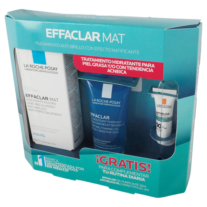 La Roche-P Effaclar Mat 40Ml+Effaclar Gel 50Ml+Toque Seco Fps50 Con Color 4 - 7509552880847