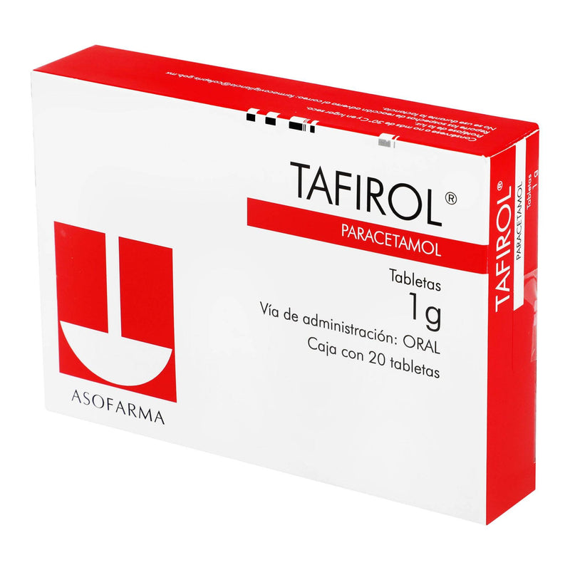Tafirol 1G Con 20 Tabletas (Paracetamol) - WeCare Pharma