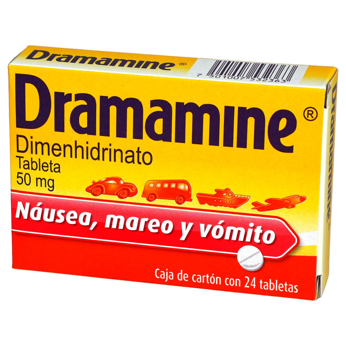Dramamine 50Mg Con 24 Tabletas (Dimenhidrinato) - WeCare Pharma