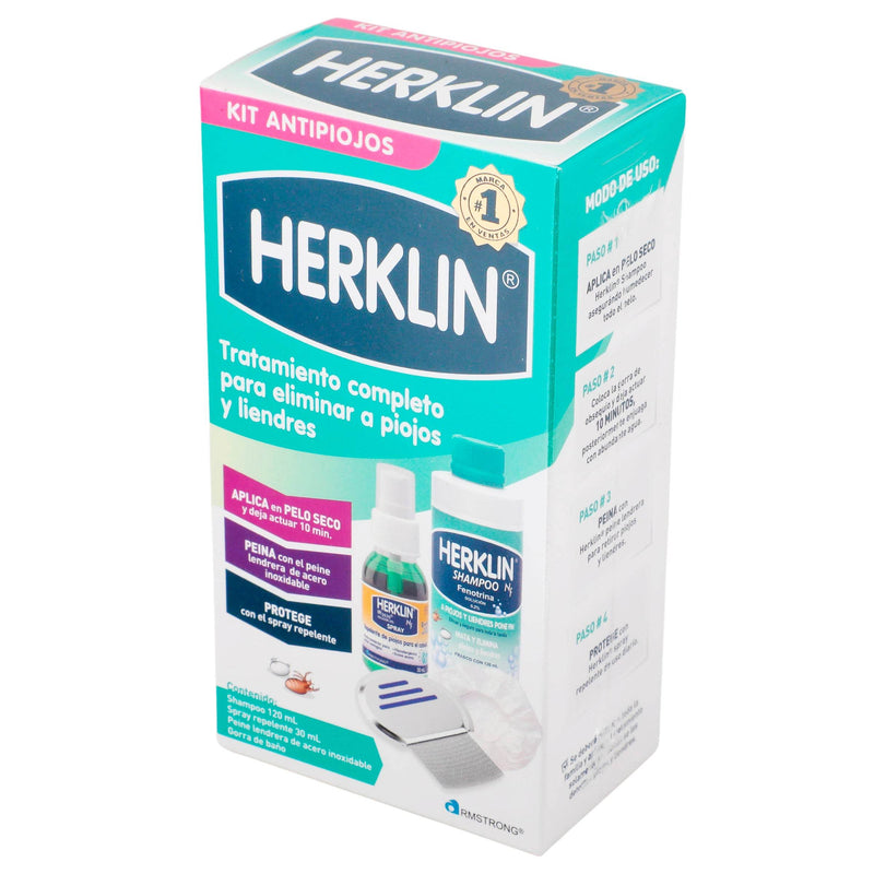 Herklin Kit Antipiojos 4 Pzas - WeCare Pharma
