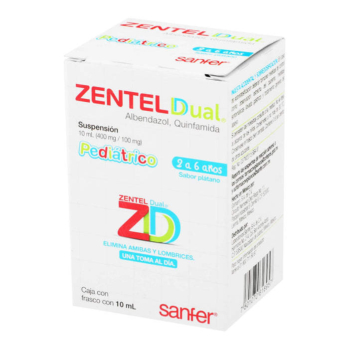 Zentel Dual Pediatrico Suspensión 400Mg/100Mg 10Ml (Albendazol/Quinfamida) - WeCare Pharma