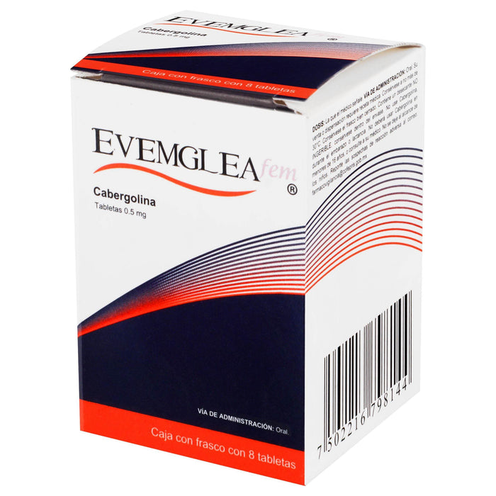 Evemglea 0.5Mg Con 8 Tabletas (Cabergolina) - WeCare Pharma