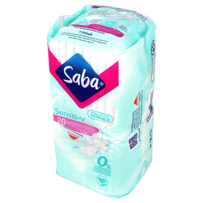 Toallas Saba Sensiti-V Ultradelgada Con 20 - WeCare Pharma