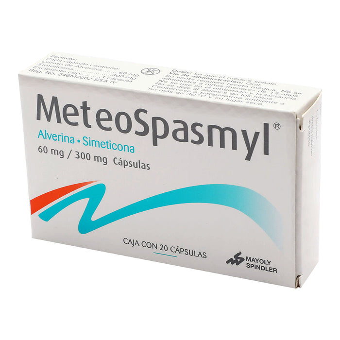 Meteospasmyl 60Mg/300Mg Con 20 Capsulas (Alverina/Simeticona) 3 - 7501088504501