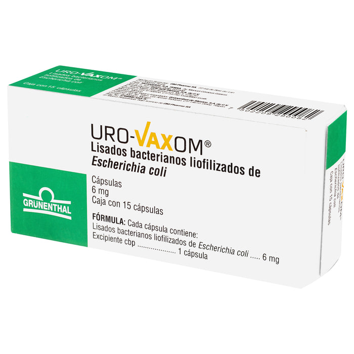 Uro Vaxom 6Mg Con 15 Capsulas (Lisados Bacterianos E Coli) 4 - 7502209290082