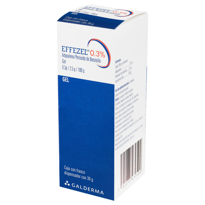 Effezel Gel 0.3G/2.5G/100G 30G (Adapaleno/Peroxido De Benzoiilo) 3 - 7502275470500