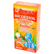 Broncolin Bicoestol Pastillas 2.5G Con 16 Naranja (Eucaliptus Globulus/Gnaphalium/Sambucus Nigra) - WeCare Pharma