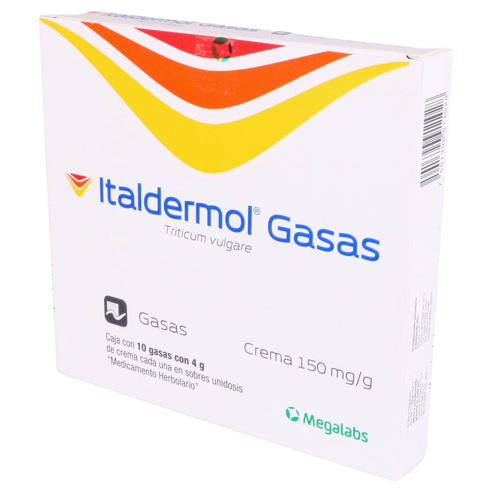 Italdermol Gasas Crema 4G Con 10 (Triticum Vulgare) - WeCare Pharma