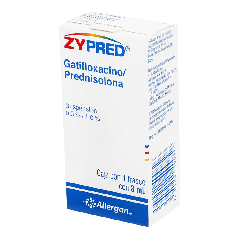Zypred Gotas 0.3%/1% 3Ml (Gatifloxacino/Prednisolona) - WeCare Pharma