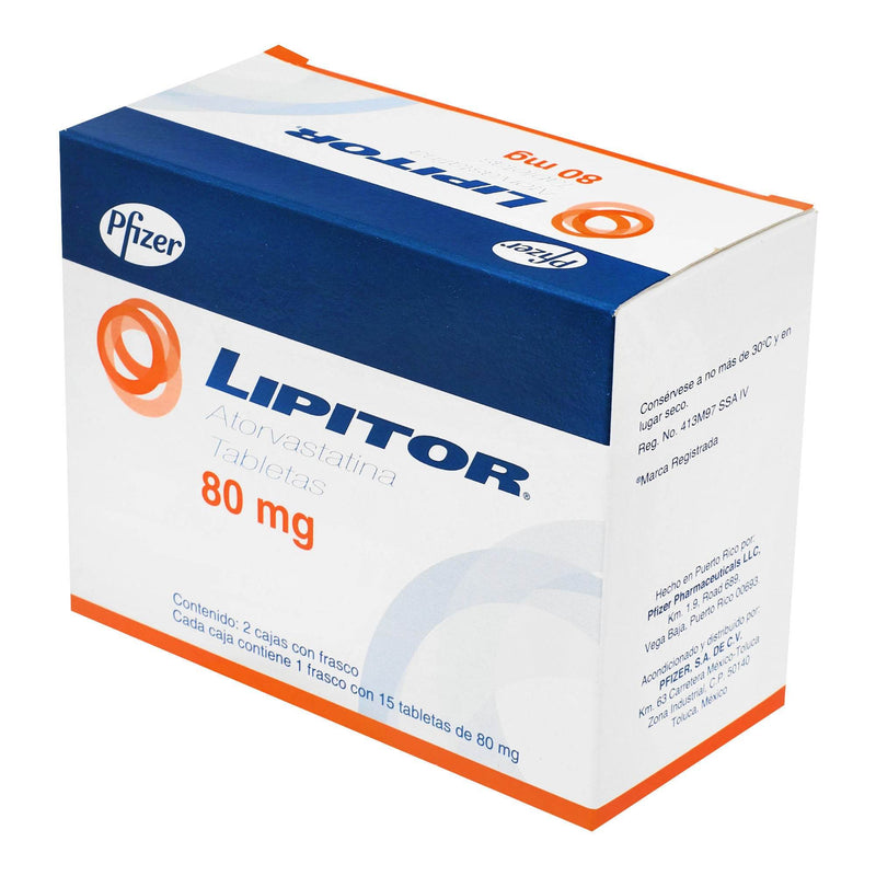 Lipitor 80Mg Con 15+15 Tabletas (Atorvastatina) - WeCare Pharma