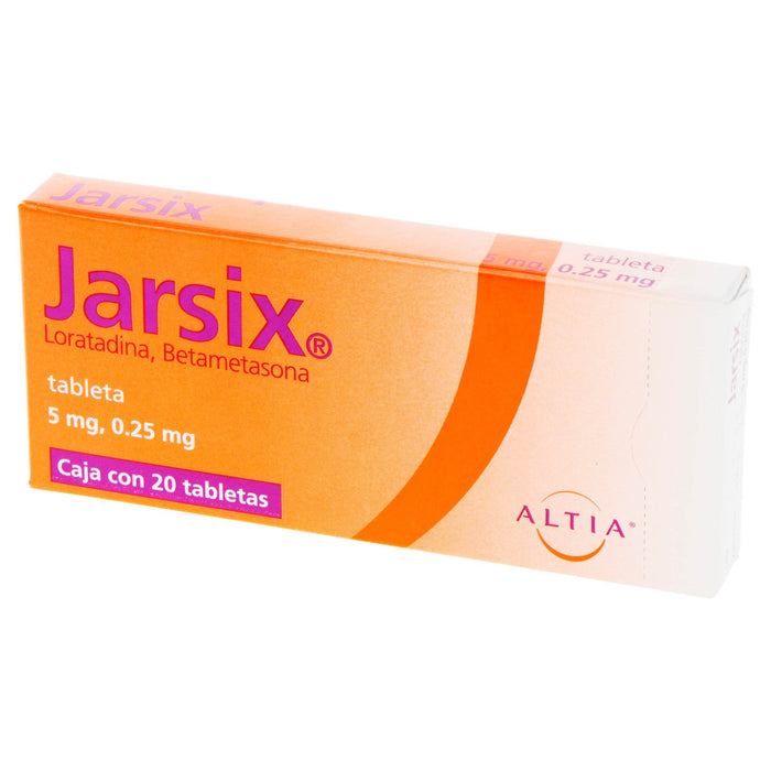 Jarsix (Loratadina/ Betametasona) Tabletas 5/0.25Mg Con 20 - WeCare Pharma