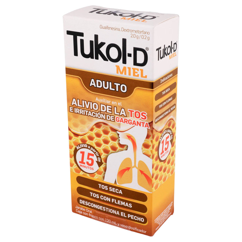Tukol-D Miel Ad Jarabe 2G/0.2G 120Ml (Guaifenesina/Dextrometorfano) - WeCare Pharma