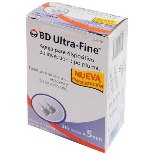 Aguja Para Pluma Bd 31Gx5Mm Con 10 - WeCare Pharma