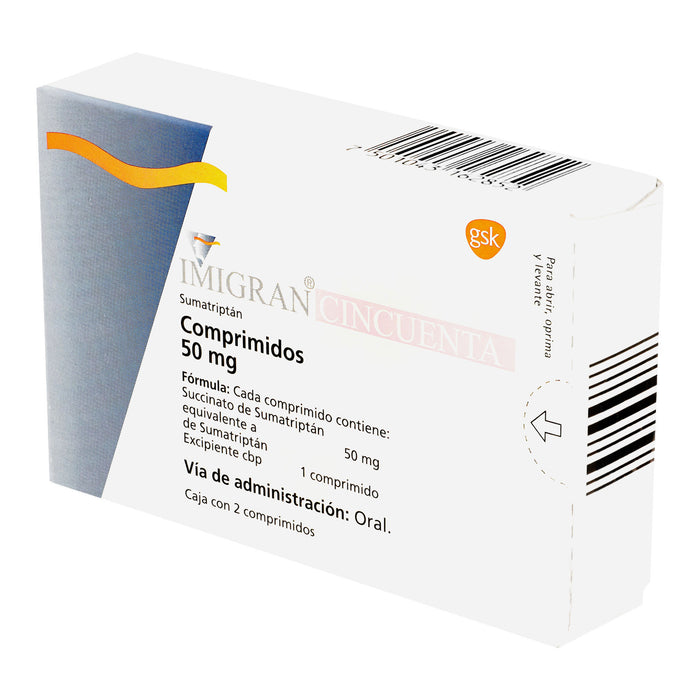 Imigran 50Mg Con 2 Comprimidos (Sumatriptan) 3 - 7501043162852