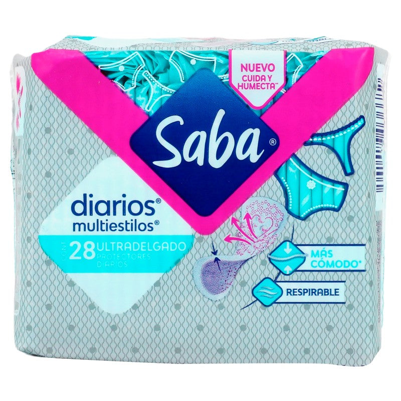 Protectores Saba Diarios Multiestilos Ultradelgados C28 7501019036682