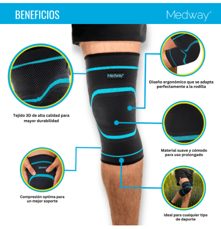 Rodillera Elástica Deportiva Premium Medway Grande - WeCare Pharma
