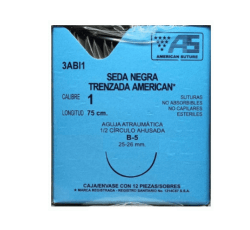 Seda Negra Trenzada 2-0 25-26Mm B-5 American Con 1 - WeCare Pharma