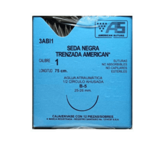 Seda Negra Trenzada 2-0 25-26Mm B-5 American Con 1 - WeCare Pharma