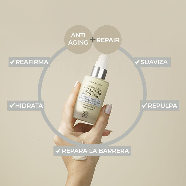 Alma Secret Cellular Recovery Sérum Antiedad Con Colágeno 5%, Q10 Y Ácido Hialurónico 4D 50 Ml