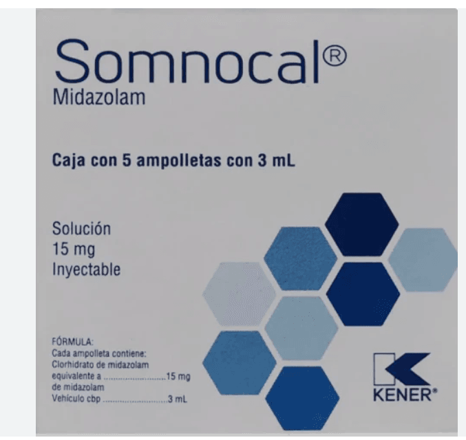 Somnocal (Midazolam) Ampolletasolletasolletasolletas 15Mg 3Ml Con 5 - WeCare Pharma