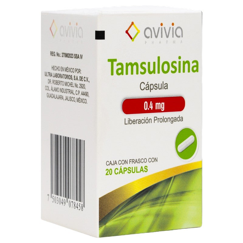 Tamsulosina Cap Lp 0.4Mg C20 Avivia 7503049078458 2