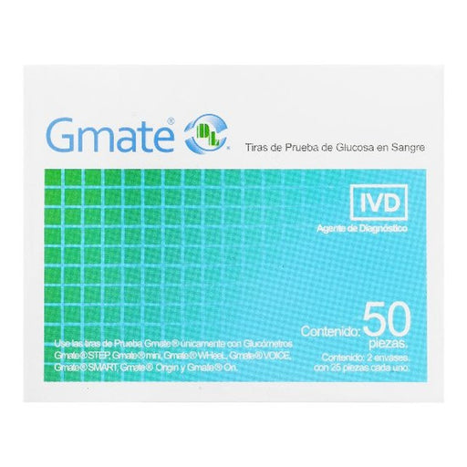 Tiras Reactivas Para Glucosa Gmate Dl C50 7501128153133