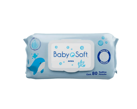Toallas Humedas Baby Soft Agua Con 80 - WeCare Pharma