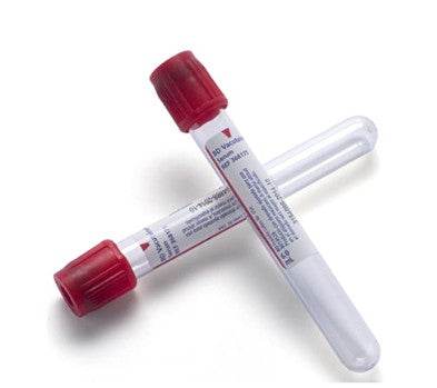 Tubos De Plastico Para Toma De Sangre Bd Vacutainer Rojo Con 100 - WeCare Pharma