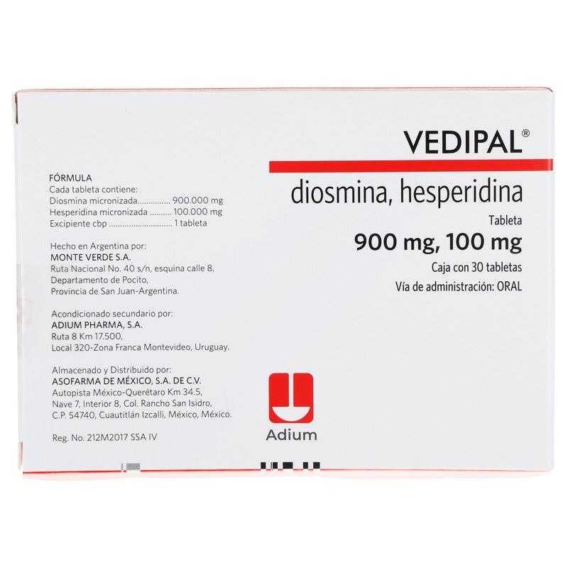 Vedipal DiosminaHesperidina Tab 900Mg1000Mg C30 7730766001562 6