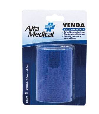 Venda Elástica Autoadherible 7.5Cmx4.5M Alpha Azul - WeCare Pharma
